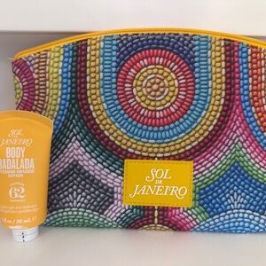 Sol de Janeiro Mosaic Cosmetic Bag  + Mini Body Badalada Lotion | New/Sealed